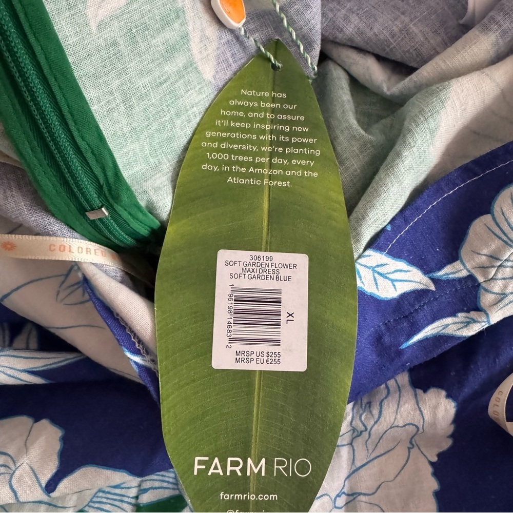 FARM Rio Soft Garden Flower Maxi Dress Size XL - Picture 10 of 14